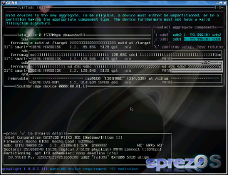 SprezzOS 1.0.4 installer aggregate device selection